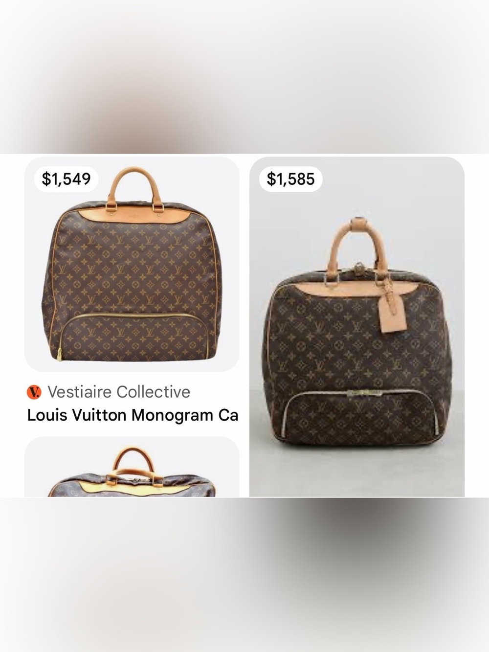 Louis Vuitton Monogram Canvas Travel or gym bag in Brown with Tan Trim - Picture 12 of 14